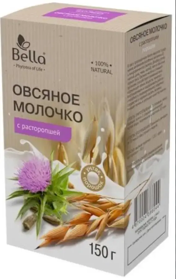 Овсяное молочко с расторопшей 150г фито-чай BELLA